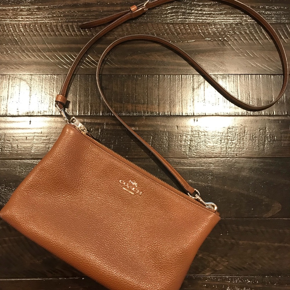 Double Gusset Lyla Saddle Brown Leather Cross Body